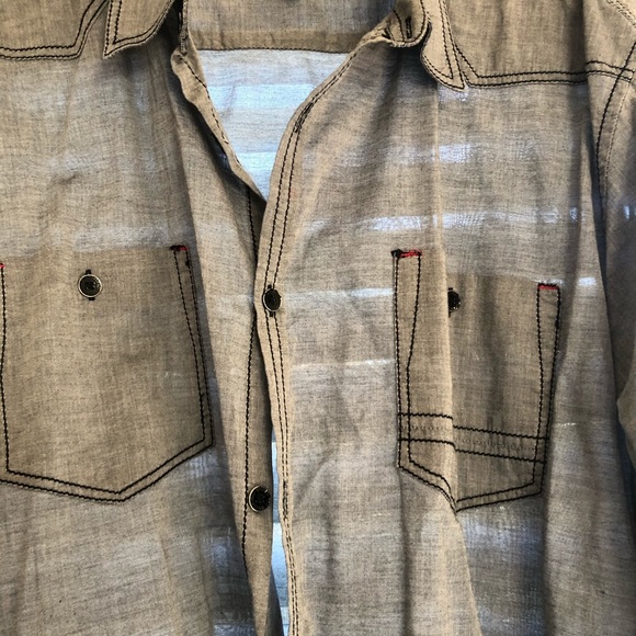 Mens XXL INC Casual Button Down long sleeve shirt - Picture 2 of 4